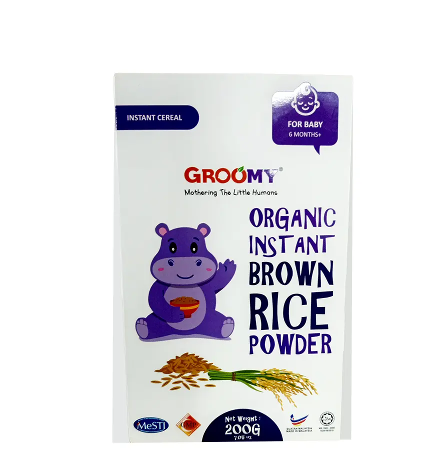 GROOMY Organic Instant Brown Rice Powder - 200g